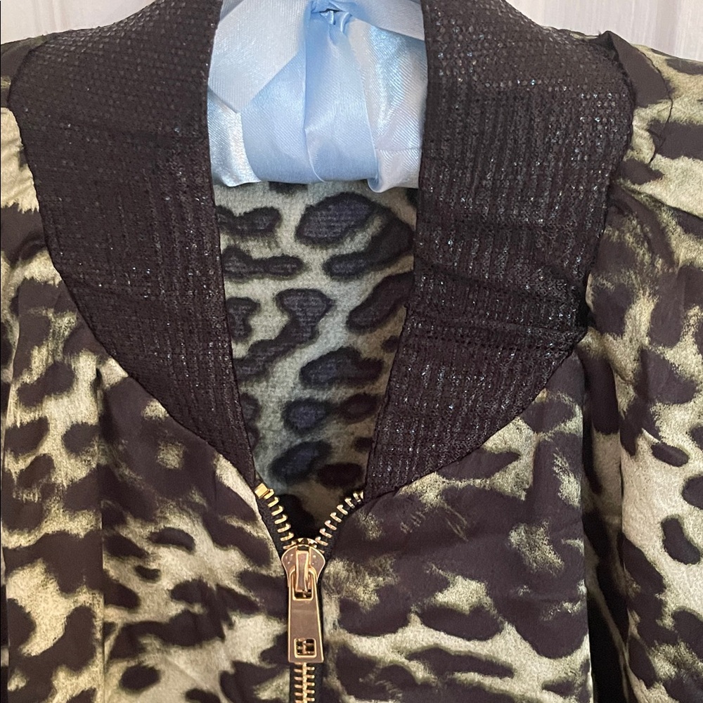 🐆🤎SCARLET ROOS Leopard Bomber Jacket Size EU 2